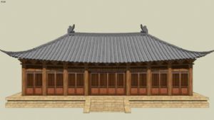 传统屋顶建筑SU模型