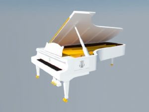 白色钢琴SU模型