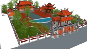 越南风格寺庙SU模型