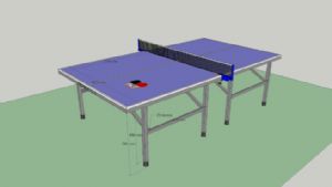 乒乓球桌标准SU模型