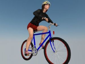 骑自行车单车SU模型