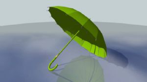 绿色的雨伞免SU模型