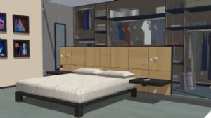 卧室房间：板SU模型