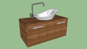 木质浴室柜洗SU模型