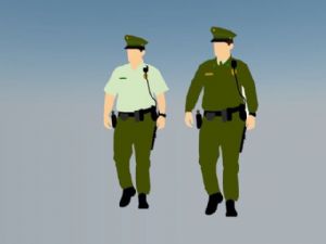 2D警察人物SU模型