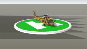 H直升机停机SU模型