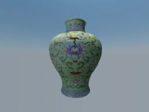 青花瓷瓶花瓶SU模型
