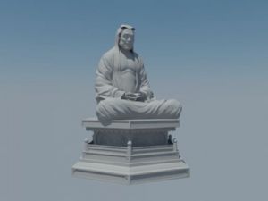 佛教雕塑人物SU模型