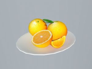 水果橙子果碟SU模型