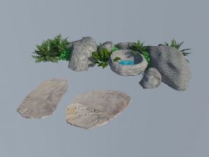 山石水景免费SU模型