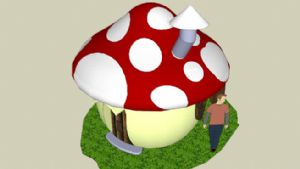 简单的蘑菇房SU模型