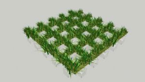 绿化草坪砖sSU模型