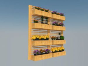 木质植物花箱SU模型
