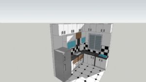 厨房橱柜壁柜SU模型