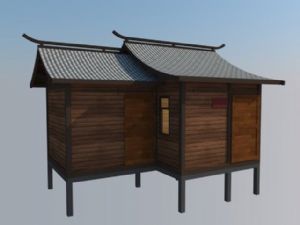 木制生态公厕SU模型