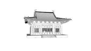 中式斗拱建筑SU模型