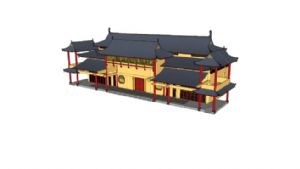 寺庙庙宇建筑SU模型