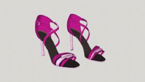 紫色高跟鞋SU模型