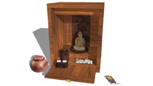 佛教祭坛SU模型