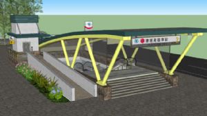 地铁站入口SU模型