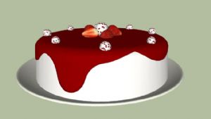 蛋糕草莓SU模型