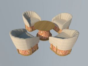 休闲桌椅家具SU模型