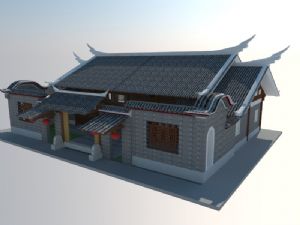 闽南建筑住宅SU模型