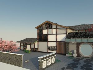 日式住宅建筑SU模型