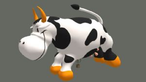 卡通玩具奶牛SU模型