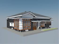 日式建筑住宅SU模型
