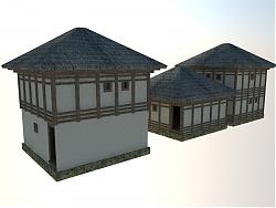 日式民宿建筑SU模型