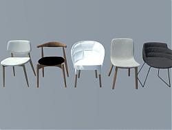 现代凳子椅子SU模型