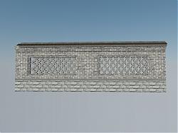 中式围墙院墙SU模型