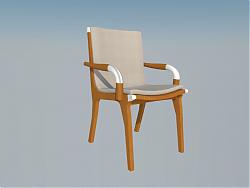 木制扶手椅SU模型
