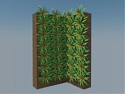 垂直绿化植物墙SU模型