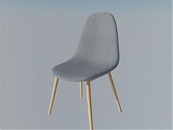 简易现代木质椅子-凳子-座椅su模型