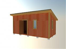 木质小屋房子SU模型