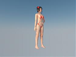 日本泳衣女人SU模型