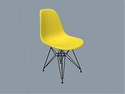 黄色椅子坐凳SU模型