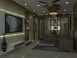 现代客厅-沙发-茶几-电视柜-餐厅-餐桌椅-吊灯