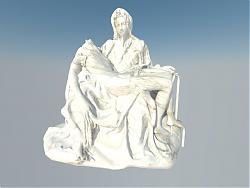 圣母耶稣雕塑SU模型
