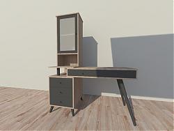 书桌家具SU模型