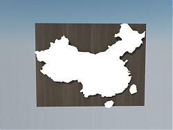 中国公鸡地图SU模型
