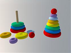 儿童玩具甜甜圈SU模型
