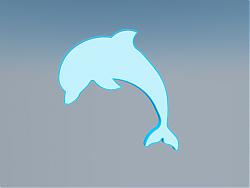 海豚雕塑品SU模型
