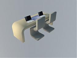 办公桌电脑桌椅SU模型