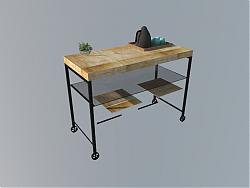 移动桌子咖啡桌SU模型