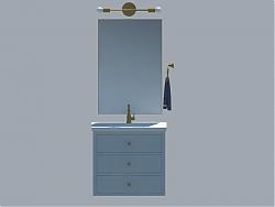现代浴室柜SU模型