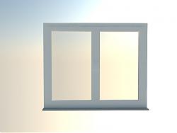 现代玻璃窗窗户SU模型