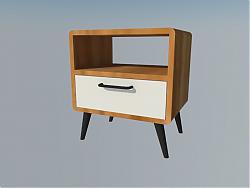 木制床头柜矮桌柜SU模型